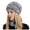 3-Grey-A, variant on Womens Hat Scarf Sets Beige Chunky Knit Fleece Lined Pom-Pom Detail Beanie Hat And Neck Warmer Stretch Cold Weather Stylish Cozy Winter Sets