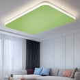 thumbnail image 2 of Green Fluorescent Light Covers, Solid Color Simple Abstract Fashion Light Color Magnetic Light Covers for Ceiling Lights, Fluorescent Ceiling Shade Filters for Classroom Bedroom Office 4x2Ft x 2PCS, 2 of 8