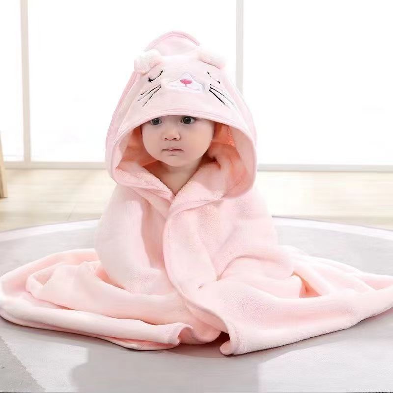 Hooded Towel - Bath Towel with Bear Ears for Newborn, Babie, Toddler, Infant - Absorbent Large Baby Towel - 31.5 x 31.5 Inch