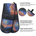 thumbnail image 2 of Yayeee Double Oven Mitt Kitchen Heat Resistant Baking 35" x7" Quilted Glove, Mountains and Forests, 2 of 6