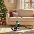 thumbnail image 4 of Holiday Outfit for Small Medium Cats Festive Attire with Hat and Scarf, 4 of 6
