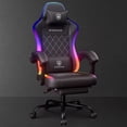 thumbnail image 4 of GTRACING RGB Ergonomic Gaming Chair with Massage, LED Lights, Footrest, Lumbar Support, Black, 4 of 13