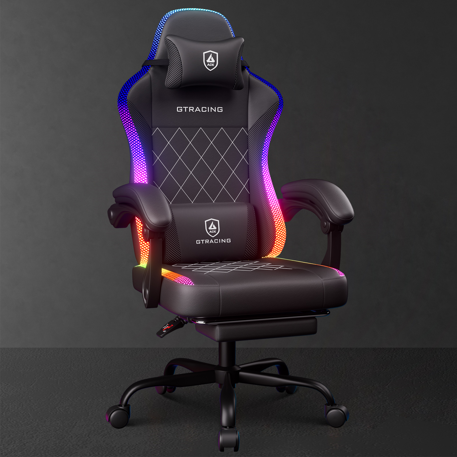 GTRACING RGB Ergonomic Gaming Chair with Massage, Black photo 2