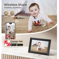 thumbnail image 4 of FRAMEO 10inch Digital Picture Frame WiFi Smart Photo Frame Electronic Digital Picture Frames Load from Phone1280x800 HD IPS Touch Screen,Automatic/Slideshow/Share Videos Photo-Black, 4 of 6