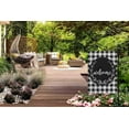 thumbnail image 5 of Welcome Laurel Wreath Garden Flag 12.5x18 Inch Vertical Double Sided Black White Buffalo Check Plaid Yard Garden House Flag for Outdoor Indoor Decoration, 5 of 6