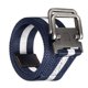 thumbnail image 4 of EeaseMX Cinturón resistente con hebilla de metal, ajustable, estilo militar, de nailon (azul y blanco)., 4 of 7