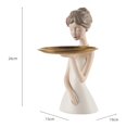 thumbnail image 2 of Estatua de resina para , bandeja de almacenamiento, , decoración de escritorio, llaves, de dulces, soporte para pendientes de joyería blanco Soledad Bandeja de almacenamiento de estatuas, 2 of 10