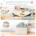 thumbnail image 3 of AWQM 8 Piece Modular Children's Play Sofa, Convertible Play Children's Sofa, Rebound Foam Sofa, Corduroy Fabric Toddler Sofa for Playroom/Bedroom, Children's Furniture, Teal, 3 of 10
