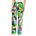 thumbnail image 3 of Naloa Colorful Tie Dye Stained Glass Print Women’s Ultra-Soft Comfy Pajama Lounge Pants with Pockets & Drawstring, 3 of 8
