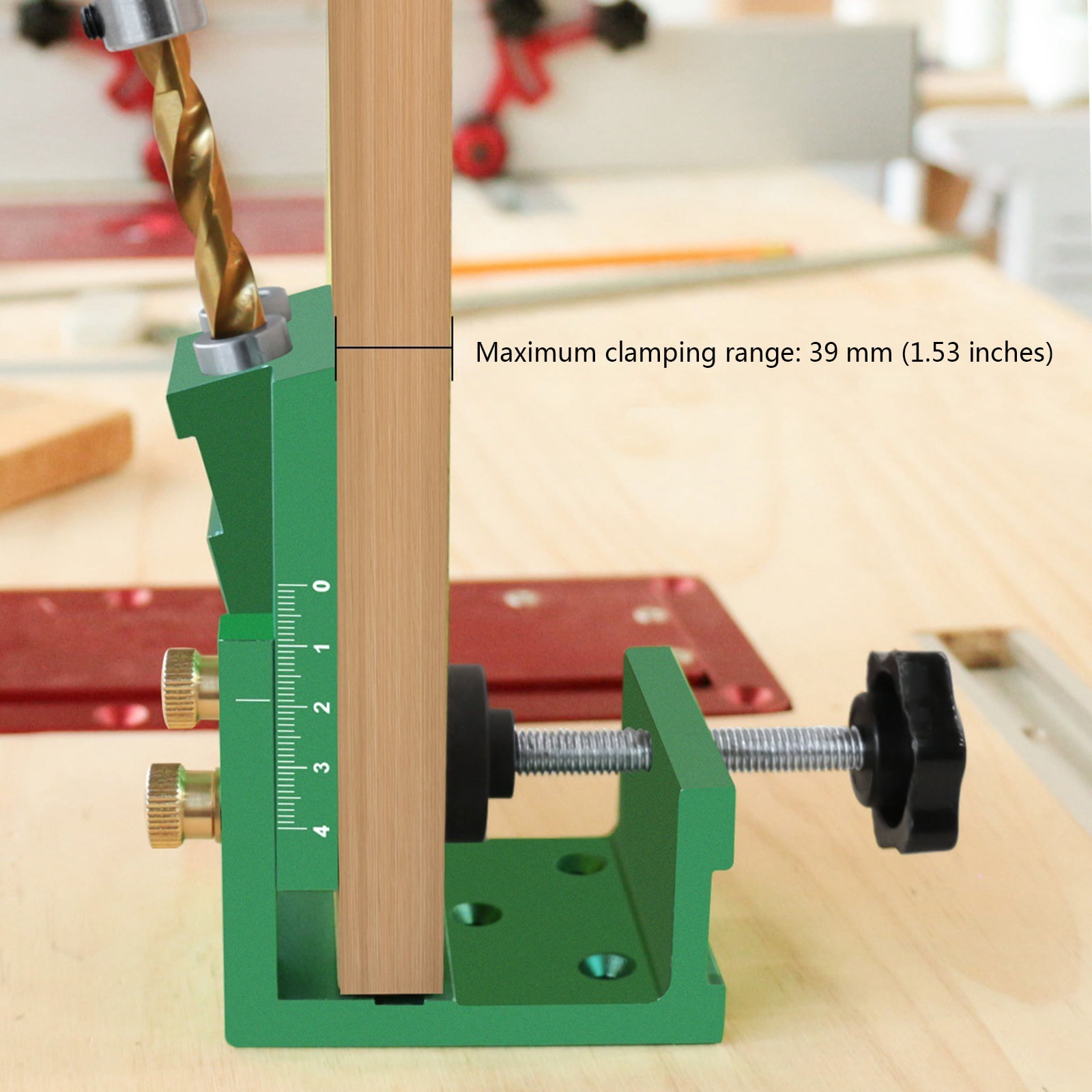 Light weight Aluminum Pocket Hole Jig with Bidirectional Tilt Holes and Chip Removal Design for Work Manufacturers
