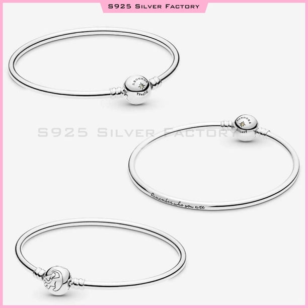 PANDORA MOMENTS DISNEY Lion King Simba Clasp SIMBA CLASP BANGLE Bracelet Stars & Galaxy Bangle Women Solid Charm Bangle Handmade Gift