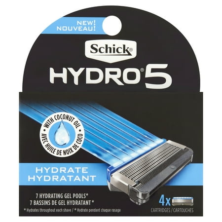 Schick Hydro Sense Hydrate Razor for Men Razor Blade Refill, Includes 4 Razor Blades