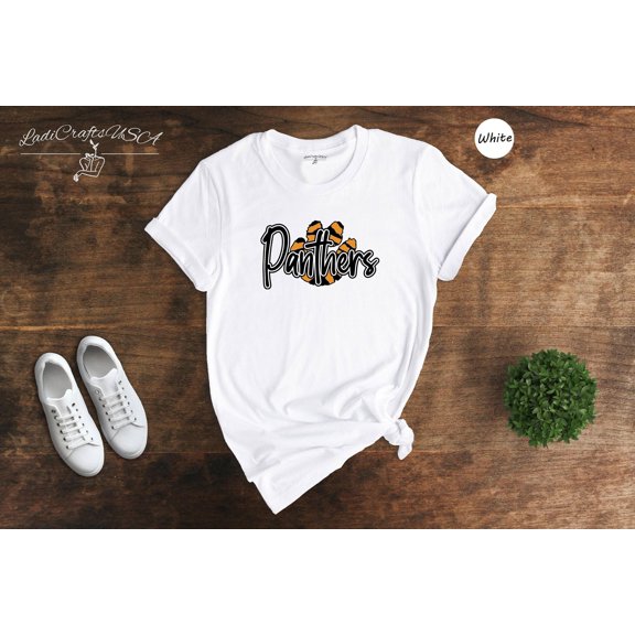 Panther Mascot Shirt Team Spirit Tee Unisex Cotton Blend Relaxed Fit School Pride Apparel