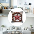 thumbnail image 5 of BANET Western Texas Star Throw Pillow Covers Set of 2, Pillow Covers,Retro Decorative Pillow Covers, Wooden Plank Decorative Square Pillow Cases 12x12in, 5 of 7