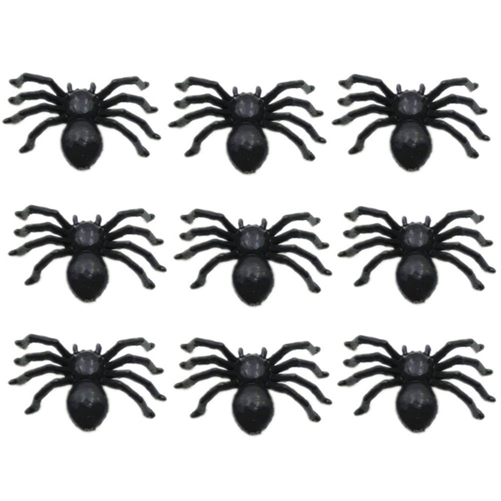 2 Spider/Tarantulas Fake/Prank/Halloween Black W/ Markings Lrg  3.75x5.5-in 