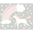 thumbnail image 2 of Averinos, Melissa 32x26 Black Ornate Wood Framed with Double Matting Museum Art Print Titled - Happy Unicorn Neutral, 2 of 4