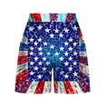 thumbnail image 5 of Moxiu Women American Flag Shorts 2025 Casual Summer 4th of July Drawstring Shorts with Pockets Comfy Beach Patriotic Shorts Multicolor,XXL, 5 of 5
