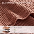 thumbnail image 3 of EVERGRACE Cotton Coverlet Set King Size 3 Pieces, Lightweight Soft Ribbed Matelassé Bedspread Quilt Set, Cozy Oversized Quilted Bedding Set with 2 Pillow Shams for All Seasons, Clay, 3 of 8