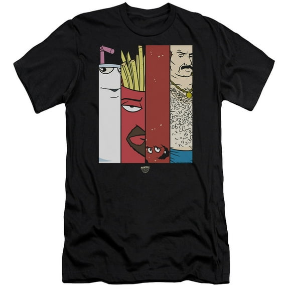 Aqua Teen Hunger Force Group Tiles HBO S/S Adult 30/1 T-Shirt Black