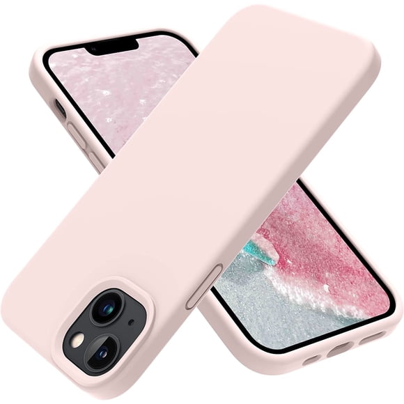 Pour iPhone 14 Case, Étui de Téléphone Mince Mince en Silicone Antichoc pour iPhone 14 6,1 Pouces (Rose Craie)
