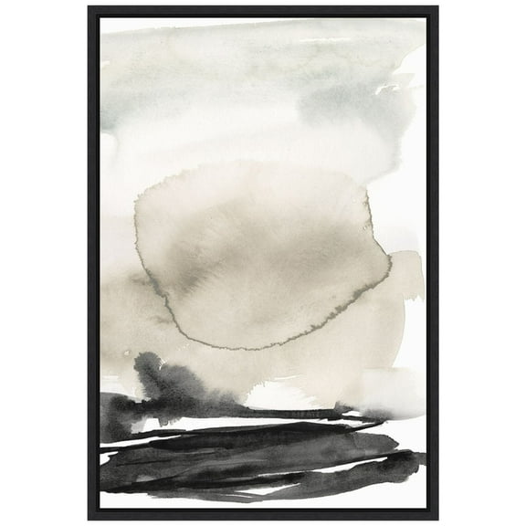 Amanti Art Ebony Horizon Triptych II Framed Canvas Wall Art Print