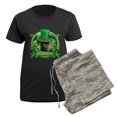 thumbnail image 5 of CafePress - Happy St Patricks Day Bull M Women's Dark Pajamas - Women's Short Sleeve Print T-Shirt and Pants Dark Cotton Pajama Set, 5 of 7