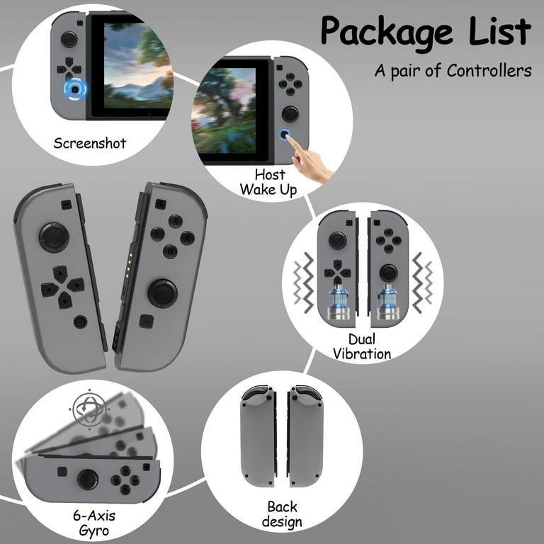 【Ryo】Nintendo Switch YUOY Switch Controller for Nintendo Switch Grey Wireless