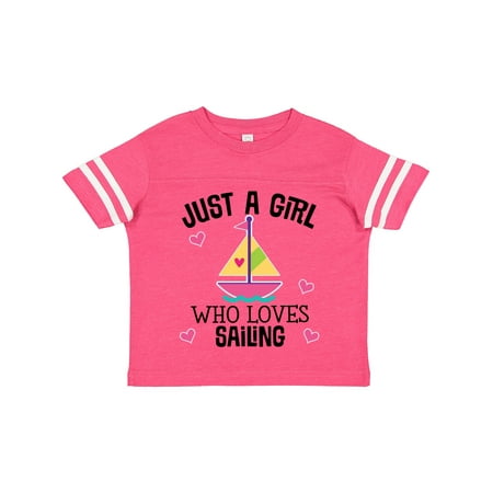 

Inktastic Sailboat Just a Girl Who Loves Sailing Gift Toddler Toddler Girl T-Shirt