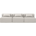 thumbnail image 4 of Meridian Furniture Cube Cream Vegan Leather 3-Pc. Modular Sofa, 4 of 9