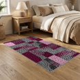 thumbnail image 2 of ODIKA Leopard Bold Pink Contrasting Block Contemporary Print Geometric Easy Care Kids Safe for Small Living Room, Playroom, Bedroom, 2 of 7