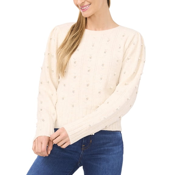 CeCe womens  Sweater, l, White