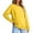 Yellow, variant on GigrtiJin Women's Sweatshirt Casual Long Sleeved V-Neck Pullover Tops Solid Color Sports Fashion Loose Sweatshirts