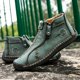 thumbnail image 2 of Botas de hombre hechas a mano, botines con costuras clásicas, zapatos casuales con cremallera para exteriores, 2 of 5