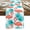 Blue, variant on Tropical Pink Flamingo Table Runner Summer Teal Palm Leaves Tablerunners 13 x 36 Inch, Table Decorations Tabletop Scarf for Summer Gathering Holiday Farmhouse Kitchen Dining Decor
