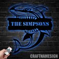 thumbnail image 4 of Craftnamesign Custom Shark Name Metal Wall Art, Personalized Sea Animal Name Sign, 4 of 5