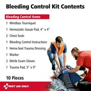 First Aid Only Essential Bleeding Control Kit, 10 Pieces