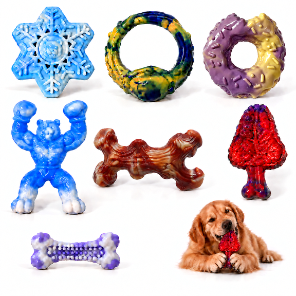 Aelflane 7 Pack Dog Toys for Aggressive Chewers,Ultimate Indestructible Dog Toy Bundle for Medium & Large Dogs, Dental Care at Home Dog Chew Toy Bundle,Interactive Dog Toys Play for Medium Large Dog