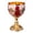 Gold Red, variant on Small Goblet Embossed Glass Household Dinners Ornament Red