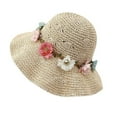 thumbnail image 5 of SikaFu Colorful Flower Hollowed Out Sun Hat For Women In Summer With Large Eaves And UV Resistant Straw Hat For Beach Vacations, 5 of 5