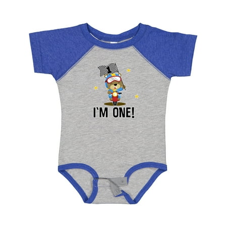 

Inktastic First Birthday Motorcycle Bear Boys Gift Baby Boy Bodysuit