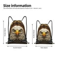 thumbnail image 5 of Yiaed Vintage Pattern Bald Eagle Print Drawstring Bags Drawstring Backpack Bulk String Back Pack Gym Sport Bag-Small, 5 of 5