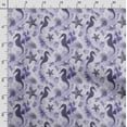 thumbnail image 3 of Soimoi Sea Shell Print, Poly Taffeta Fabric, Decor Sewing Fabric by The Yard 56 Inch Wide, Decorative Fabric for Outdoor Upholstery, Umbrellas and Home Accents, Purple, 3 of 5