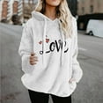 thumbnail image 2 of Aboser Womens Fuzzy Sherpa Pullover Hoodies Fluffy Fleece Sweatshirt Cute Love Printed Tops Winter 2026 Warm Plush Hoodie Drawstring Long Sleeve Loungewear with Pockets, 2 of 7