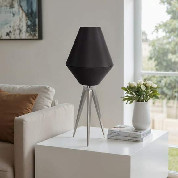 Metal 27" Tripod Table Lamp, Black 27.0"H - 12.0" x 12.0" x 27.0"