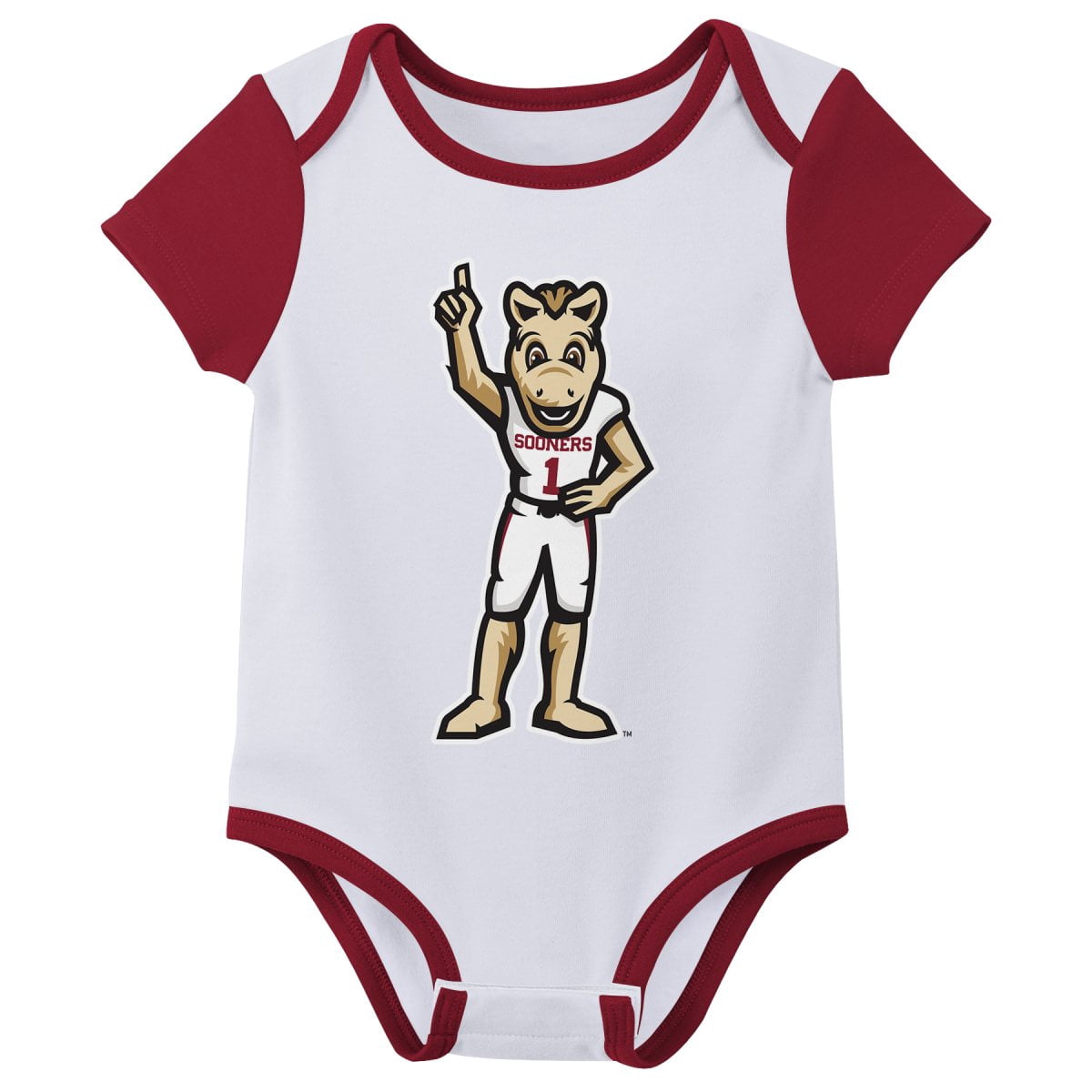 NCAA Oklahoma Sooners Infant & Toddler Onesies, 3-Pack