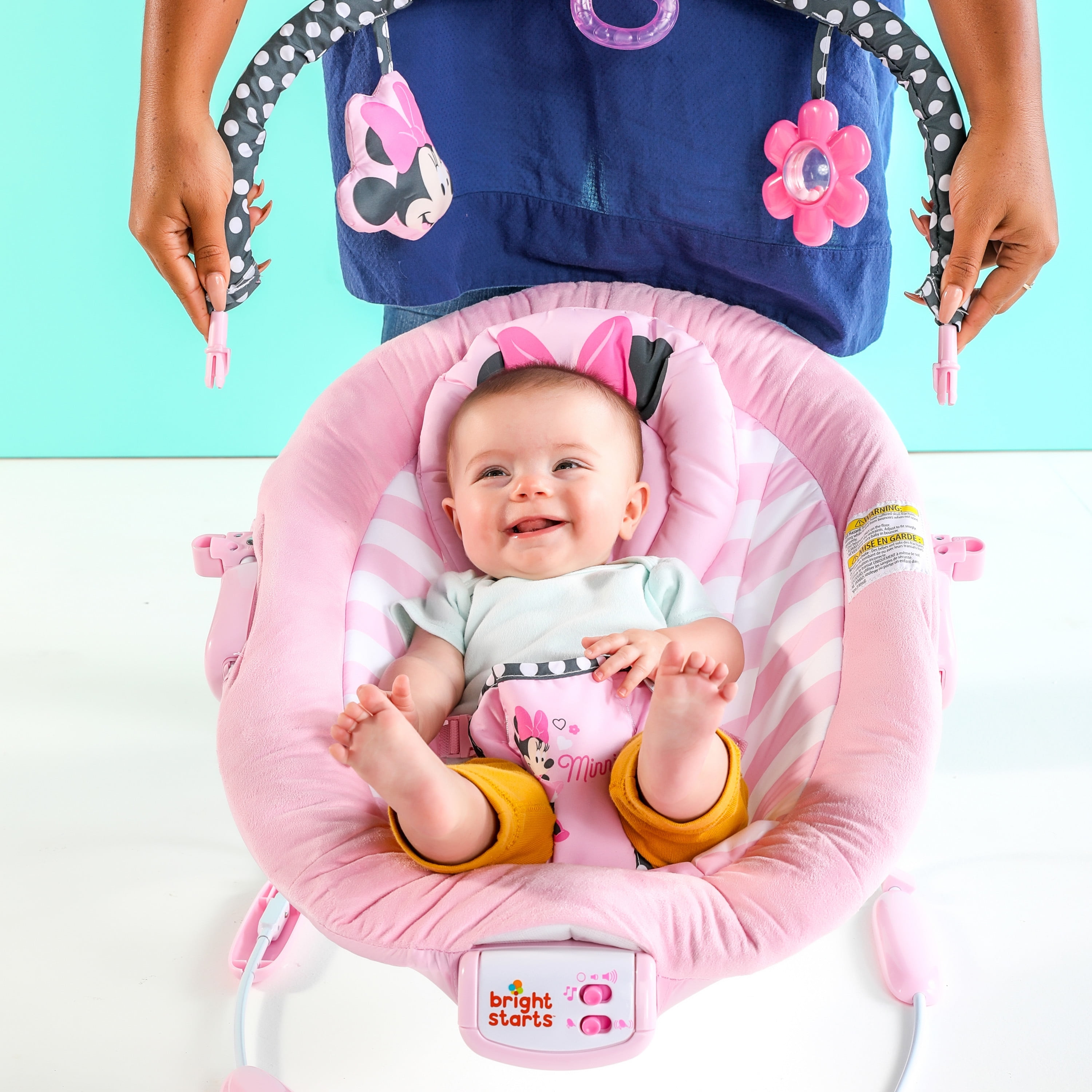 disney baby minnie mouse blushing bows bouncer