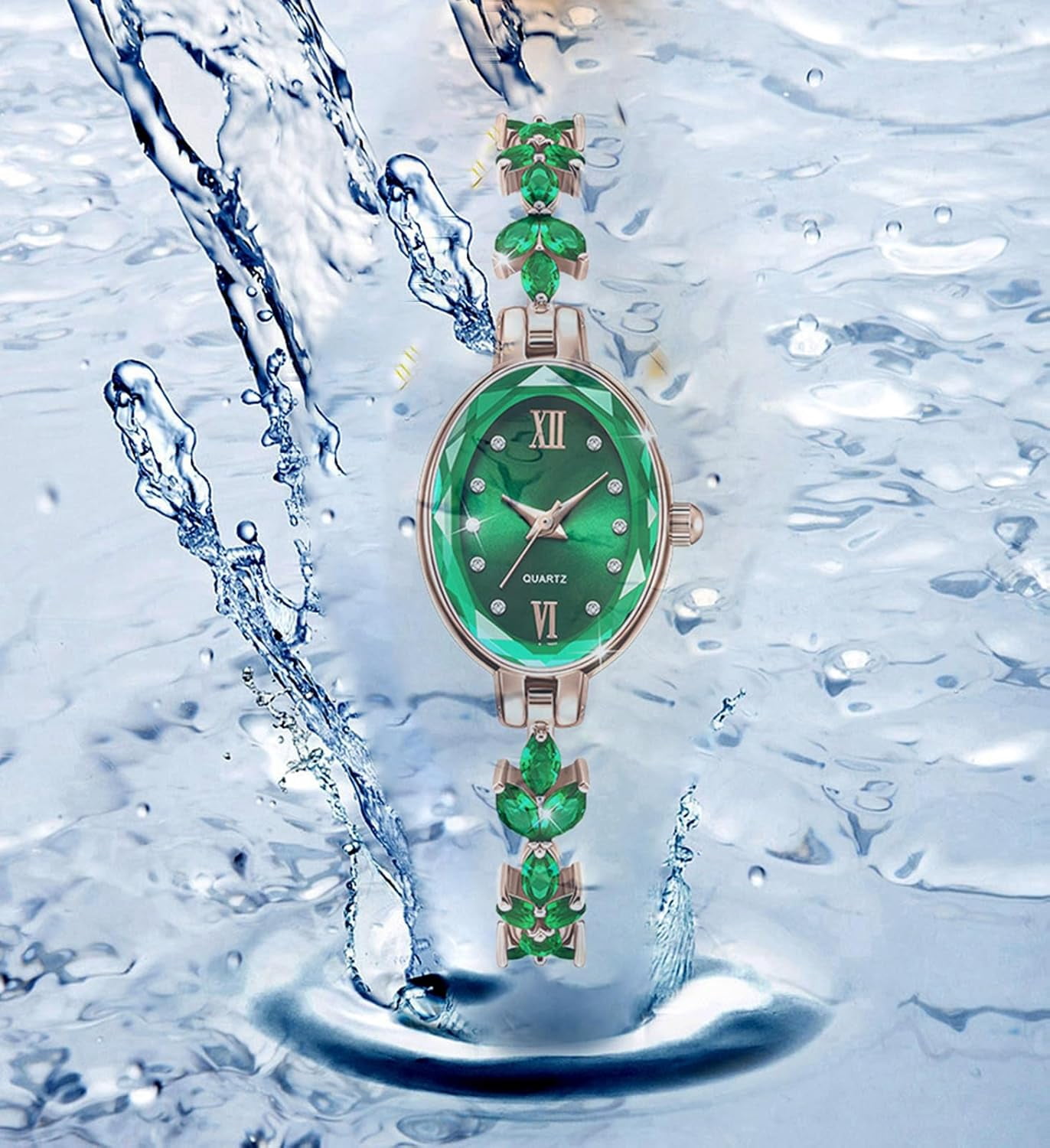 Women's Watch Luxury Petal Casual Bracelet Watch Simulated Quartz Watches for Women