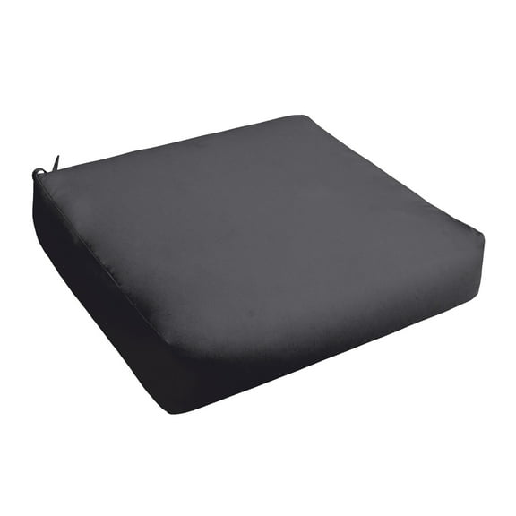 Sorra Home Black Indoor/Outdoor Deep Seating Cushion, Round Front