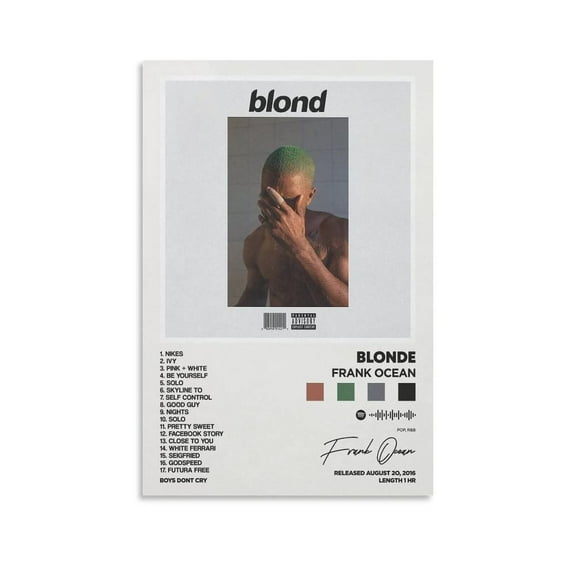 Frank Ocean - Blonde Album Cover Canvas Posters for Room Aesthetic Gift