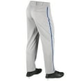thumbnail image 2 of MVP Open Bottom Baseball Pants with Braid, Adult 4X-Large, Grey with Royal Braid, 2 of 4